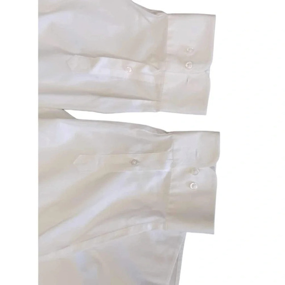 Miller Performance  White 100% Cotton Long Sleeve Dress Shirt Size 18.5 - Picture 6 of 7